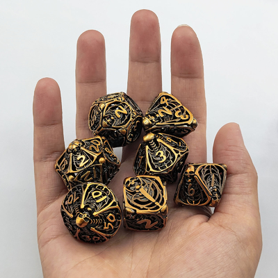 Kafatası Metal Çürük Çöp DND Dungeons And Dragons Polyhedral RPG Hollow Digital