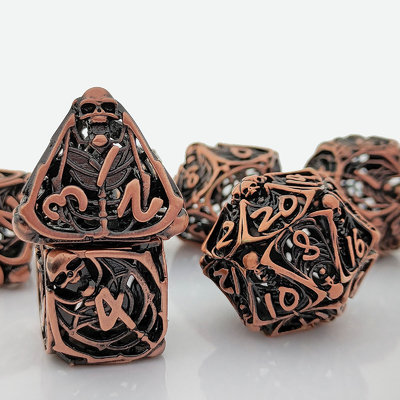 Kafatası Metal Çürük Çöp DND Dungeons And Dragons Polyhedral RPG Hollow Digital
