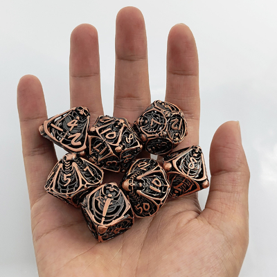 Kafatası Metal Çürük Çöp DND Dungeons And Dragons Polyhedral RPG Hollow Digital