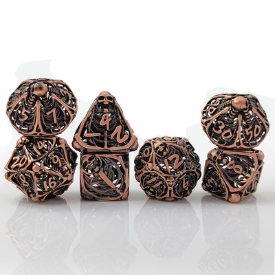Kafatası Metal Çürük Çöp DND Dungeons And Dragons Polyhedral RPG Hollow Digital