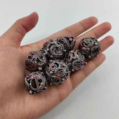 Longkong Circle Metal Dice Set DND Zindan ve Çoklu Noodle RPG Satranç Oyunları