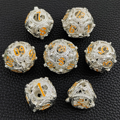 Longkong Circle Metal Dice Set DND Zindan ve Çoklu Noodle RPG Satranç Oyunları