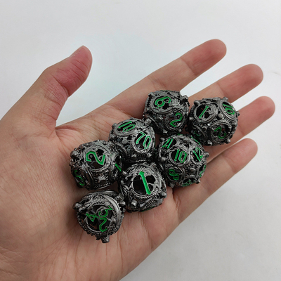 Longkong Circle Metal Dice Set DND Zindan ve Çoklu Noodle RPG Satranç Oyunları