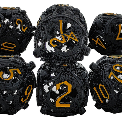 Longkong Circle Metal Dice Set DND Zindan ve Çoklu Noodle RPG Satranç Oyunları