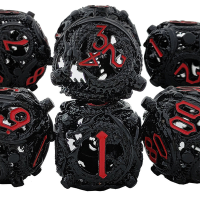 Longkong Circle Metal Dice Set DND Zindan ve Çoklu Noodle RPG Satranç Oyunları