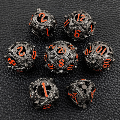 Longkong Circle Metal Dice Set DND Zindan ve Çoklu Noodle RPG Satranç Oyunları