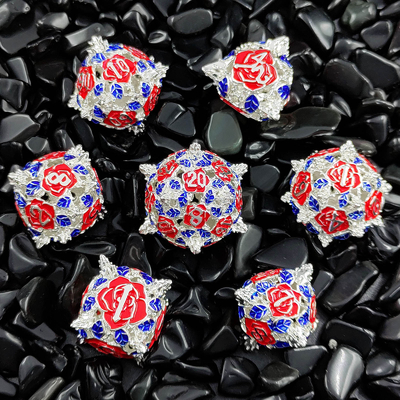 Polyhedral Metal Hollow Dice Rol Oyunu DND Dungeons And Dragons Masaüstü Oyunu