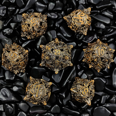 Polyhedral Metal Hollow Dice Rol Oyunu DND Dungeons And Dragons Masaüstü Oyunu