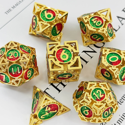Ok Çürük Metal Dice Takımı Çok yönlü DND Zindan ve Ejderha