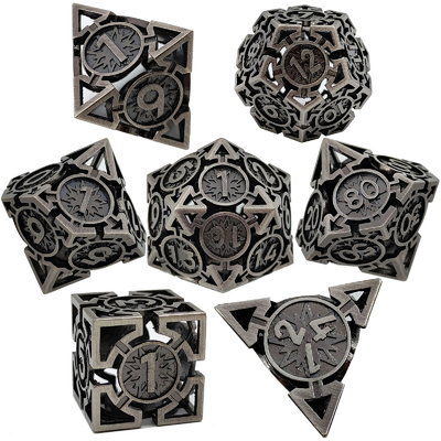 Ok Çürük Metal Dice Takımı Çok yönlü DND Zindan ve Ejderha