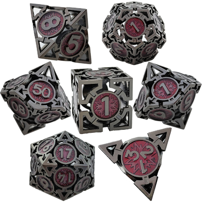 Ok Çürük Metal Dice Takımı Çok yönlü DND Zindan ve Ejderha