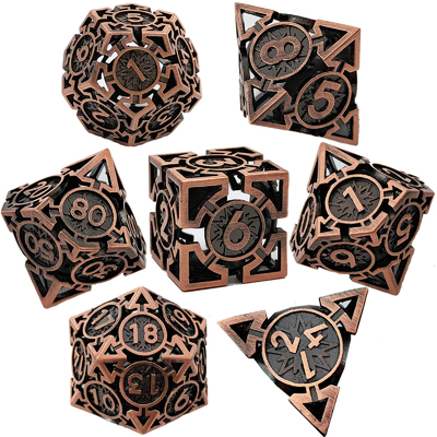 Ok Çürük Metal Dice Takımı Çok yönlü DND Zindan ve Ejderha