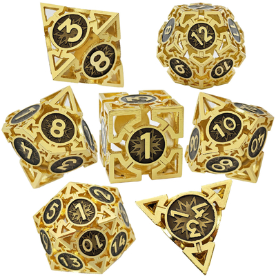 Ok Çürük Metal Dice Takımı Çok yönlü DND Zindan ve Ejderha