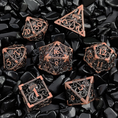Ahtapot Hollow Metal Multi Face Dice Set Budemen Zindan ve Ejderha DND