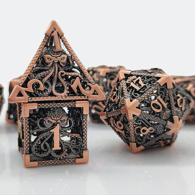 Ahtapot Hollow Metal Multi Face Dice Set Budemen Zindan ve Ejderha DND