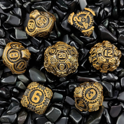 Metal Gear Dice Set DND Zindan ve Ejderhalar TRPG Çokgenli Dice D6 Masa