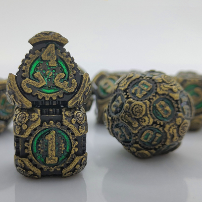 Metal Gear Dice Set DND Zindan ve Ejderhalar TRPG Çokgenli Dice D6 Masa