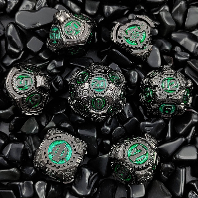 Metal Gear Dice Set DND Zindan ve Ejderhalar TRPG Çokgenli Dice D6 Masa