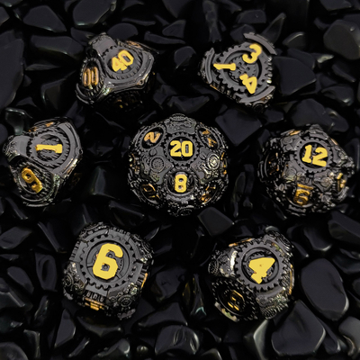 Metal Gear Dice Set DND Zindan ve Ejderhalar TRPG Çokgenli Dice D6 Masa