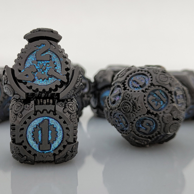 Metal Gear Dice Set DND Zindan ve Ejderhalar TRPG Çokgenli Dice D6 Masa