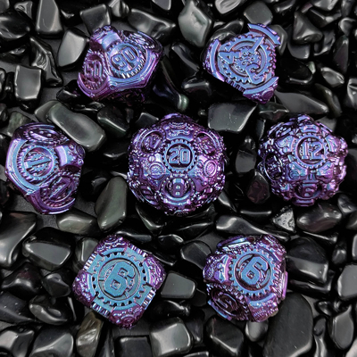 Metal Gear Dice Set DND Zindan ve Ejderhalar TRPG Çokgenli Dice D6 Masa