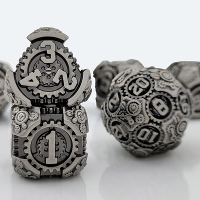 Metal Gear Dice Set DND Zindan ve Ejderhalar TRPG Çokgenli Dice D6 Masa