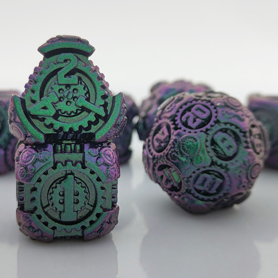 Metal Gear Dice Set DND Zindan ve Ejderhalar TRPG Çokgenli Dice D6 Masa