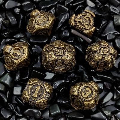 Metal Gear Dice Set DND Zindan ve Ejderhalar TRPG Çokgenli Dice D6 Masa