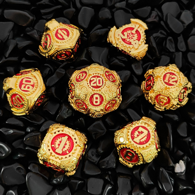 Metal Gear Dice Set DND Zindan ve Ejderhalar TRPG Çokgenli Dice D6 Masa