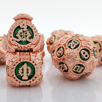 Metal Gear Dice Set DND Zindan ve Ejderhalar TRPG Çokgenli Dice D6 Masa