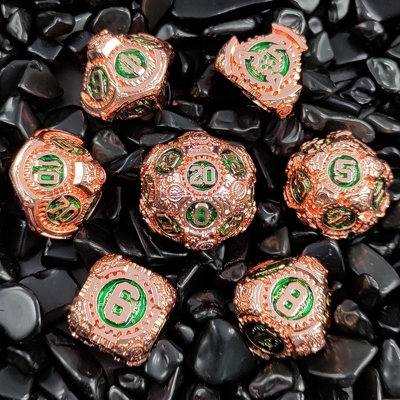 Metal Gear Dice Set DND Zindan ve Ejderhalar TRPG Çokgenli Dice D6 Masa