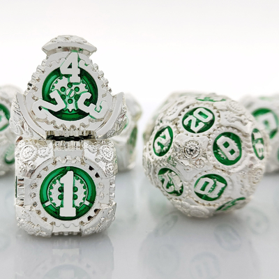 Metal Gear Dice Set DND Zindan ve Ejderhalar TRPG Çokgenli Dice D6 Masa