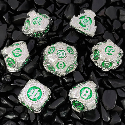 Metal Gear Dice Set DND Zindan ve Ejderhalar TRPG Çokgenli Dice D6 Masa