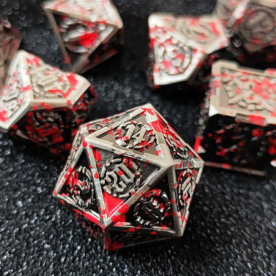Kılıç Metal RPG Dice El Poli Cruzu Zindan Ve Uzun DND#