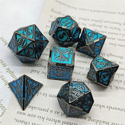 Kılıç Metal RPG Dice El Poli Cruzu Zindan Ve Uzun DND#