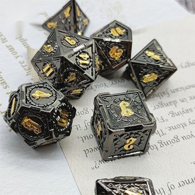 Kılıç Metal RPG Dice El Poli Cruzu Zindan Ve Uzun DND#