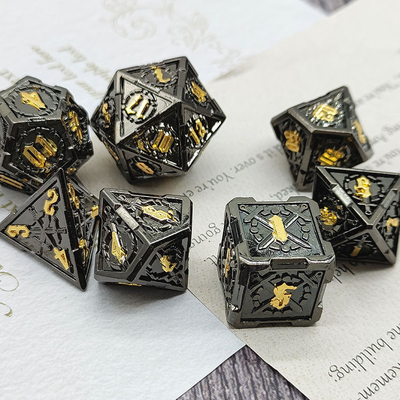 Kılıç Metal RPG Dice El Poli Cruzu Zindan Ve Uzun DND#