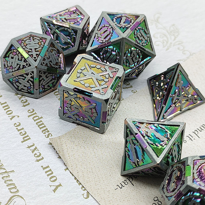 Kılıç Metal RPG Dice El Poli Cruzu Zindan Ve Uzun DND#