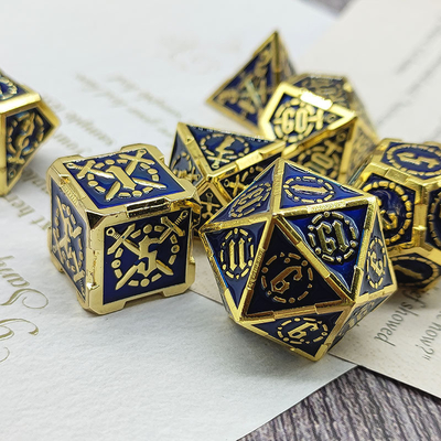 Kılıç Metal RPG Dice El Poli Cruzu Zindan Ve Uzun DND#