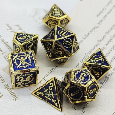 Kılıç Metal RPG Dice El Poli Cruzu Zindan Ve Uzun DND#
