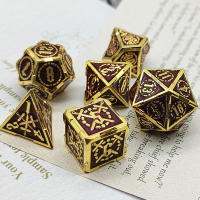 Kılıç Metal RPG Dice El Poli Cruzu Zindan Ve Uzun DND#