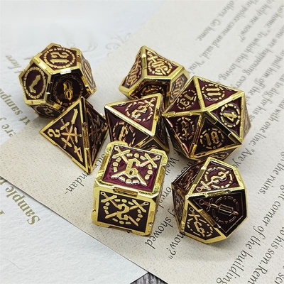 Kılıç Metal RPG Dice El Poli Cruzu Zindan Ve Uzun DND#
