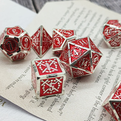 Kılıç Metal RPG Dice El Poli Cruzu Zindan Ve Uzun DND#