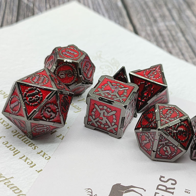 Kılıç Metal RPG Dice El Poli Cruzu Zindan Ve Uzun DND#