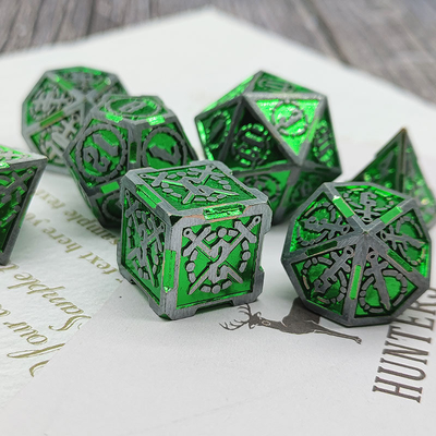 Kılıç Metal RPG Dice El Poli Cruzu Zindan Ve Uzun DND#