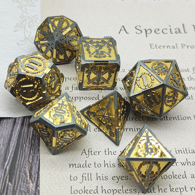 Kılıç Metal RPG Dice El Poli Cruzu Zindan Ve Uzun DND#