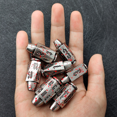 Bullet Head Multiface Metal Dice Set Masaüstü Oyunu DND#RPG#COC
