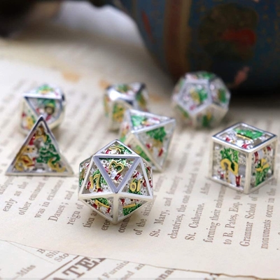 Noel Hollow Multi Noodle Metal Dice Dijital DND Ejderha ve Zindan TRPG Çok yönlü