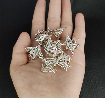 Geely çiçeği boş metal zar seti RPG ejderha ve zindan DND