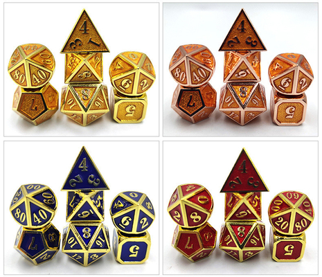 DND RPG Mini Metal Dice Koşu Grup Oyunu Masa Oyunları Çoklu Yüz
